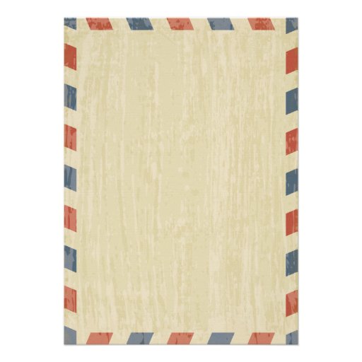 Antique Airmail Wedding Invitation