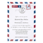 Antique Airmail Wedding Invitation invitations