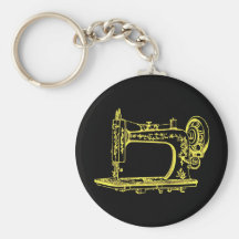 Antique Altered Light Design Sewing Machine Keychains