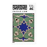 Antique Arabic Floral Pattern Tile  POSTAGE STAMPS
