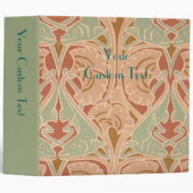 Antique Art Nouveau Eels CUSTOMIZABLE TEXT 3 Ring Binders