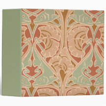 Antique Art Nouveau Eels Sea Theme Pattern Binder