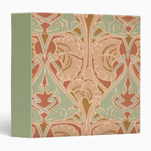 Antique Art Nouveau Eels Sea Theme Pattern Vinyl Binder
