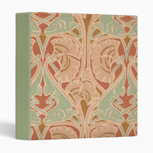 Antique Art Nouveau Eels Sea Theme Pattern 3 Ring Binder