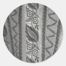 Antique Ayrshire Lace Work Round Sticker