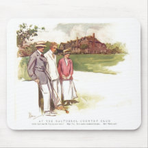 Antique Baltusrol Country Club Cartoon Mouse Mats