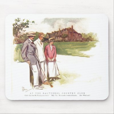 Antique Baltusrol Country Club Cartoon Mouse Mats by MillburnSH_Hist_Soc
