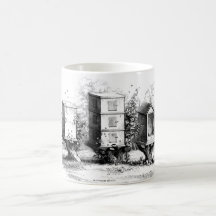 Antique Beekeeping Beehives Mugs