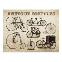Antique Bicycles (Velocipedes) Post Cards