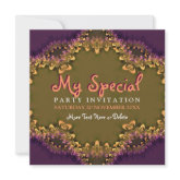 Antique Blackberry Girly Lace Party Invitation invitation