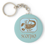 Antique Blue Scorpio Keychain
