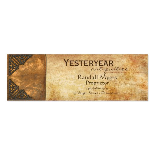 Antique Book II Business Card (front side)