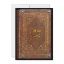 Antique Book Personalized Invitation
