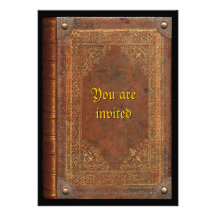 Antique Book Personalized Invitation