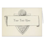 Antique Bookplate Illustration Note Card