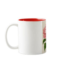 Antique Botanical Romantic Pink Hydrangea Mugs