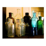 Antique bottles post card