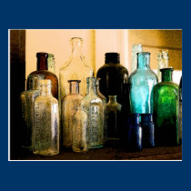 Antique bottles postcards