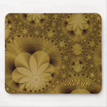 "Antique Bouquet" Floral Fractal Art Mousepad
