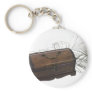 Antique Box and Feathers Keychain