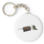 Antique Box and Feathers Keychains