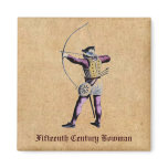 Antique British Costume 15th Century Bowman Magnet