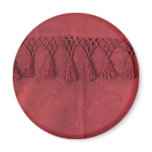 Antique Burgundy Jaquard Damask Refrigerator Magnets