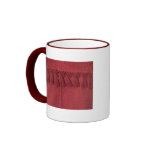 Antique Burgundy Jaquard Damask Mugs
