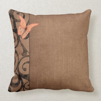 Antique Butterfly Throw Pillows