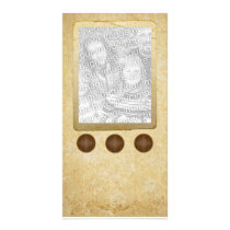 Antique Button Photo Template photo cards