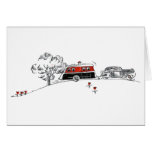Antique Camper and Car Greeting Card