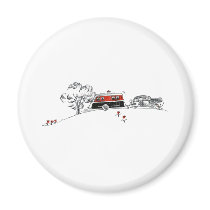Antique Camper and Car Refrigerator Magnets