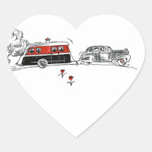 Antique Camper and Car Stickers
