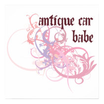 Antique Car Babe posters by busybees Antique Car Babe posters