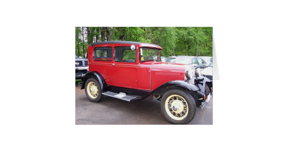 ANTIQUE CAR BIRTHDAY CARD | Zazzle