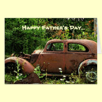Antique Car Fathers Day Card cards