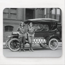 Antique Car Girls, 1920s Mouse Pad