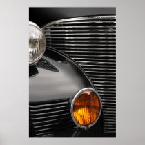 antique car grill abstract poster