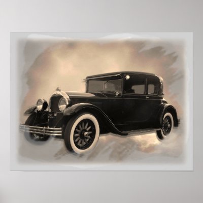 Antique car poster Great for the vintage car collector