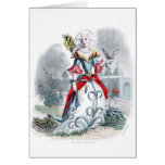 Antique Carnation Flower Maiden Grandville Greeting Cards