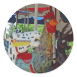 Antique Carousel Animals Round Sticker