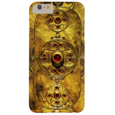 ANTIQUE CELTIC WARRIOR SHIELD WITH RUBY GEM STONES BARELY THERE iPhone 6 PLUS CASE