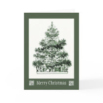 Antique Christmas Tree Card