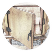 Antique Cigar Table Round Sticker