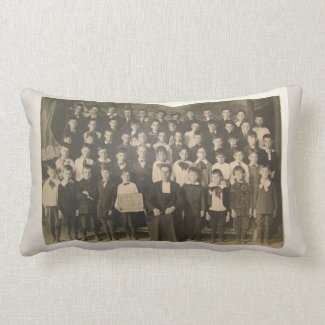 Antique Class Photo ~ Pillow