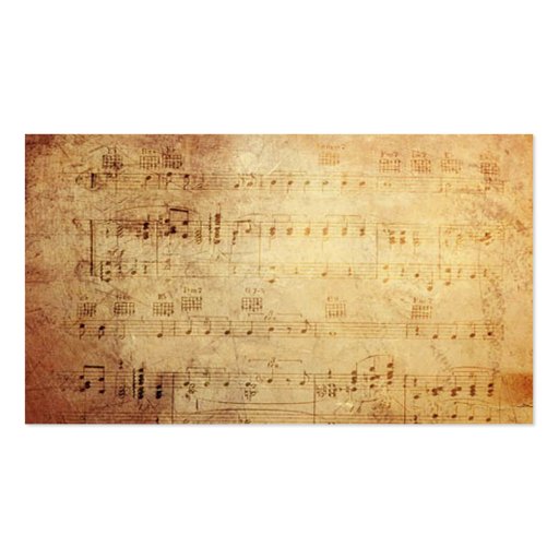 Antique Classic Music  Notes Business Cards (front side)