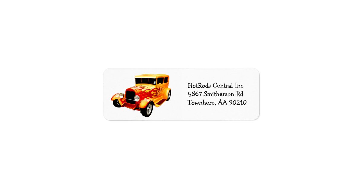 Antique Collector HotRod Car Label | Zazzle