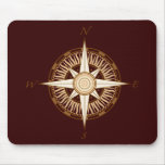 Antique Compass Brown Mousepad