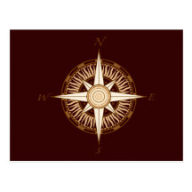 Antique Compass Post Card