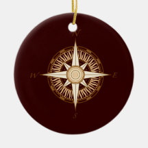 Antique Compass Rose Christmas Ornament